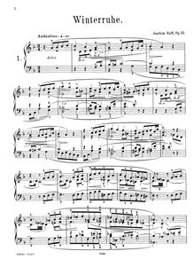 Partition No.1: Winterruhe, Frühlingsboten, 12 Klavierstücke, Raff, Joachim