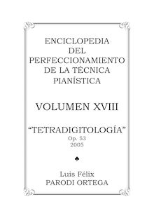 Partition complète, Tetradigitología, Parodi Ortega, Luis Félix