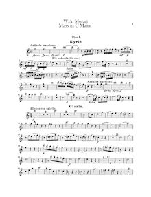 Partition hautbois 1, 2, Mass, Krönungsmesse ; Coronation Mass ; Mass No.15 ; Missa