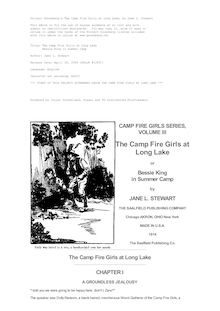 The Camp Fire Girls at Long Lake - Bessie King in Summer Camp
