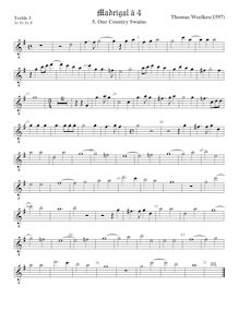 Partition viole de gambe aigue 3, octave aigu clef, First set of madrigaux