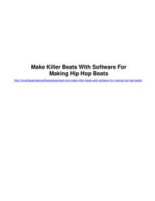 Create Awesome Beats With Powerful Music Maker Software package For Making Hip Hop Beats