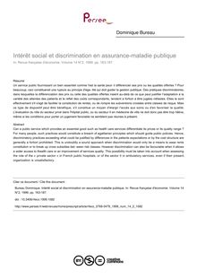 Intérêt social et discrimination en assurance-maladie publique - article ; n°2 ; vol.14, pg 163-187