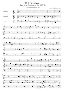Partition 3, Symphonie, Trios de la Chambre du Roi, Lully, Jean-Baptiste par Jean-Baptiste Lully