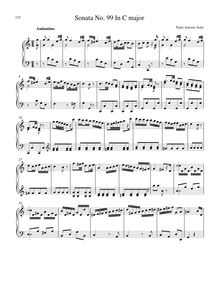 Partition Sonata R.99 en C major, clavier sonates R.91-100, Soler, Antonio