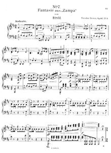 Partition , Fantasie on Harold s Zampa, Six Fantaisies Brilliantes Sur Des Motifs Favoris De L opéra, Op. 67