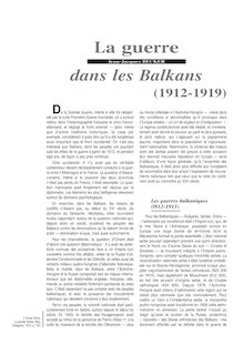 La guerre dans les Balkans (1912-1919) - article ; n°1 ; vol.71, pg 4-16