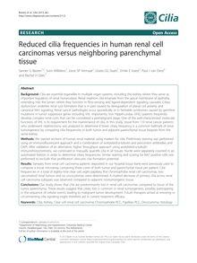Reduced cilia frequencies in human renal cell carcinomas versus neighboring parenchymal tissue