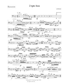 Partition basson, 2 trompettes et basson, Sydeman, William Jay