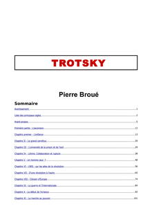 Pierre Broué Trotsky Table des matières