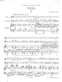 Partition de piano, Piano Trio, Op.30, A minor, Bernard, Émile