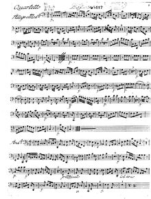 Partition violoncelle, clavier quatuor en C major, Quatuor pour le clavecin, ou fortepiano, deux violons et basse