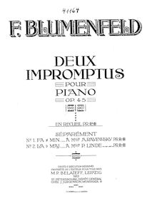 Partition complète of all mouvements, 2 Impromptus pour Piano, Op. 45