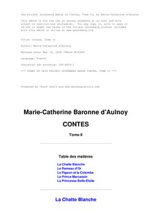 Contes, Tome II par Madame d  Aulnoy