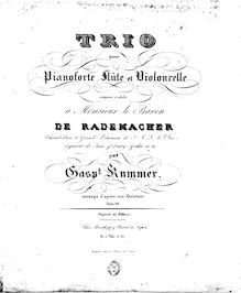 Partition Piano, flûte quintette en D major, Op.66, D major, Kummer, Kaspar