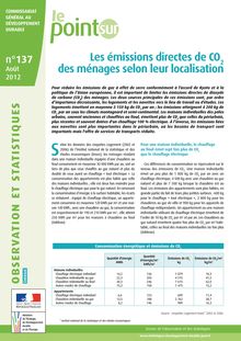 Les émissions directes de CO2 des ménages selon leur localisation.