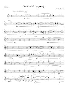 Partition hautbois 1/2, violon Concerto No.1, D minor, Werner, Marcin