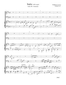 Partition complète,  No.8 pour 2 violes de gambe et orgue, Lawes, William