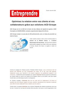 Optimisez la relation entre vos clients et vos collaborateurs grâce aux solutions ACD Groupe