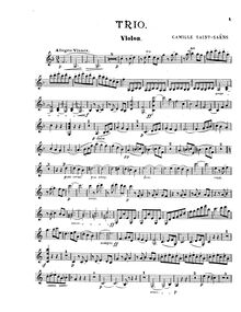 Partition de violon, Piano trio no. 1 en F major, Op.18 par Camille Saint-Saëns