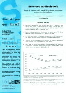 3/01 STATISTIQUES EN BREF - TH. 4 INDUSTRIE, COMMERCE ET SERVICE