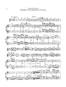 Partition flûte 1 / 2, La fille du régiment. Opéra comique en deux actes
