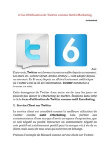 6 cas d utilisation de Twitter comme Outil eMarketing
