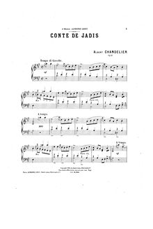 Partition complète, Conte de Jadis, Op.20, A major, Chandelier, Albert