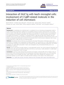 Interaction of HmC1q with leech microglial cells: involvement of C1qBP-related molecule in the induction of cell chemotaxis