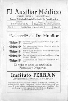 El Auxiliar Médico: revista mensual profesional, n. 020 (1927)