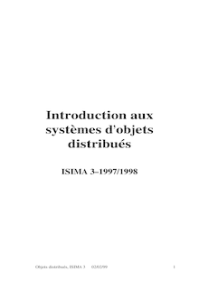 Introduction aux systèmes d objets distribués
