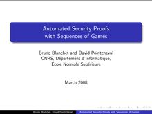 Automated Security Proofs with Sequences of Games