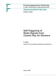Self-triggering of radio signals from cosmic ray air showers [Elektronische Ressource] / Thomas Asch