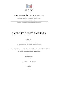rapport d information parlementaire écotaxe Mariton