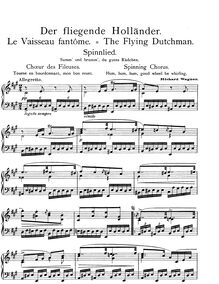 Partition complète, Der fliegende Holländer, The Flying Dutchman
