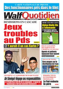 Walf Quotidien n°9129 - du jeudi 1er septembre 2022
