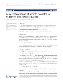 Berry-Esséen bound of sample quantiles for negatively associated sequence