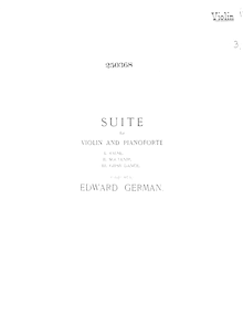 Partition de violon, German, Edward