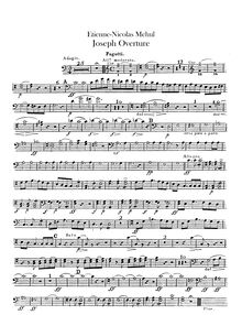 Partition basson 1/2, Joseph / Joseph und seine Brüder, Opéra biblique en trois actes