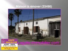 VENTE MAISON EN PIERRE A RENOVER 33490 ST MARTIAL REF 8682