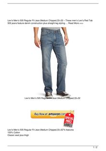 Levi8217s Men8217s 505 Regular Fit JeanMedium Chipped3321532 Clothing Review