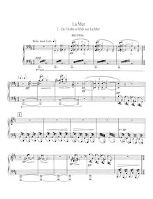 Partition complète, La Mer, trois esquisses symphoniques, The Sea par Claude Debussy