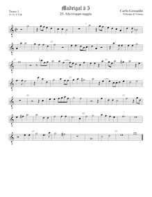 Partition ténor viole de gambe 1, octave aigu clef, madrigaux, Book 1 par Carlo Gesualdo