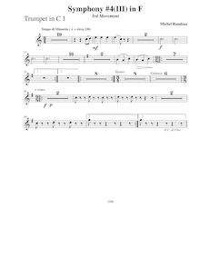 Partition trompette 1 (C), Symphony No.4  Pastorale , Symphony on Canadian Folk Themes par Michel Rondeau