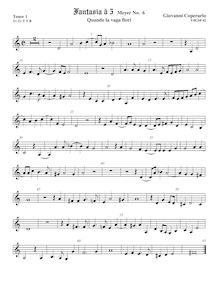 Partition ténor viole de gambe 1, aigu clef, Fantasia pour 5 violes de gambe, RC 65