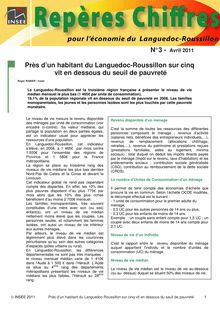 Près d un habitant du Languedoc-Roussillon sur cinq  vit en dessous du seuil de pauvreté