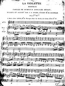 Partition complète, La Violette, Rondeau, C minor, Doche, Joseph-Denis