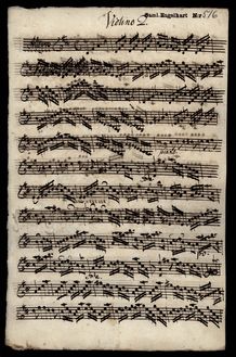 Partition violons II, Sinfonia, D major, Iversen, Johannes Erasmus