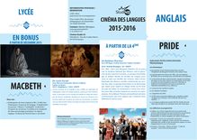 Cinéma des Langues Anglais 2015-2016