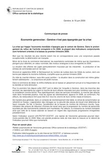 16.6.2009 - Economie genevoise : Genève n est pas épargnée ...